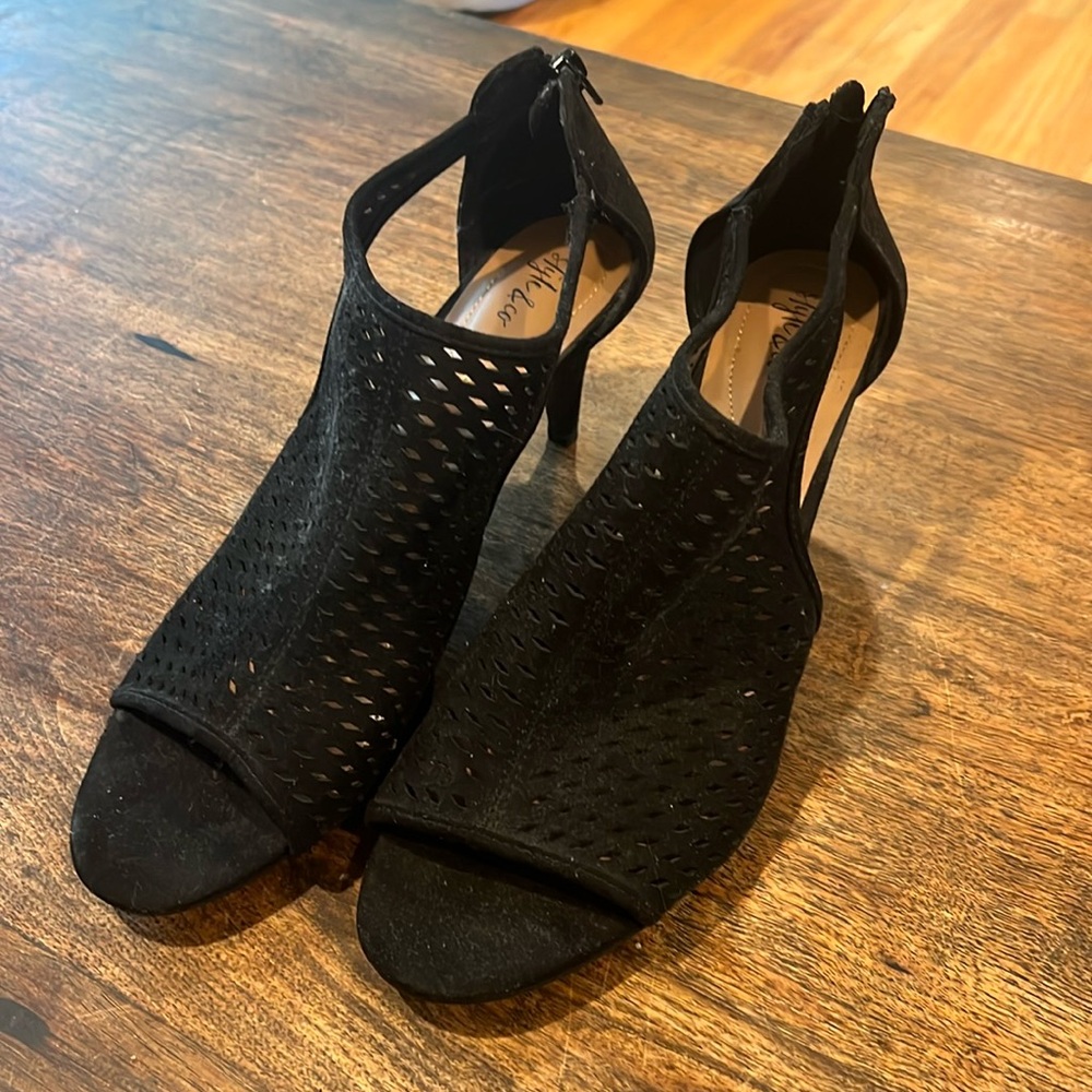 Style and co heels black “suede” women’s size 12 new
